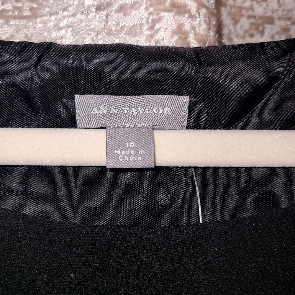 Ann Taylor Black and Cream Midi Dress - Picture 4 of 8